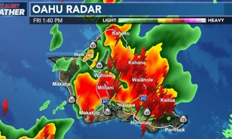 First Alert Weather Day declared for threat of heavy rain; Oahu under flash flood warning