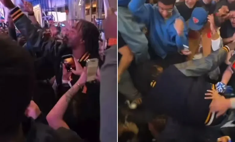 Former NBA Star J.R. Smith Gets Knocked to the Ground by Raging Knicks Fans After Playoff Win