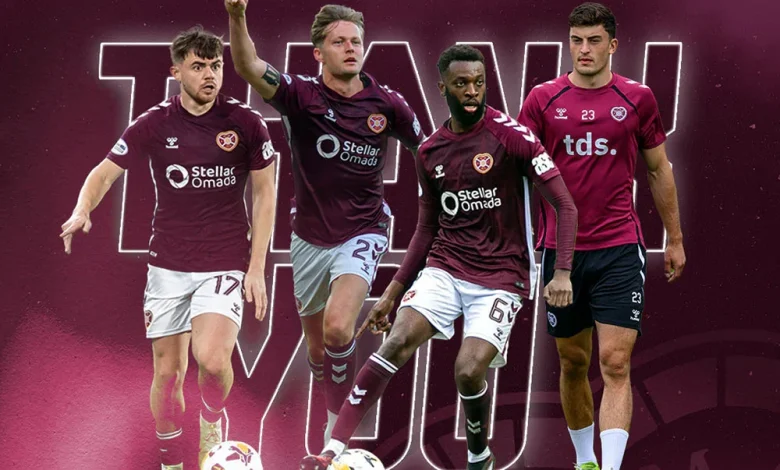 Four players leaving Tynecastle