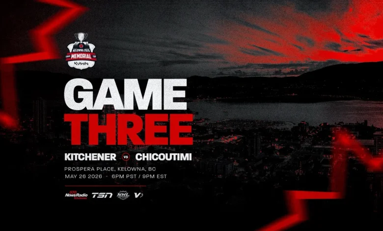 Game Preview: Kitchener Conclude Their Round Robin Action Against QMJHL Champion Chicoutimi Saguenéens