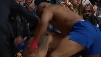 Gamebred Bareknuckle MMA video: Yoel Romero breaks Alex Nicholson’s jaw with brutal fight-ending punch