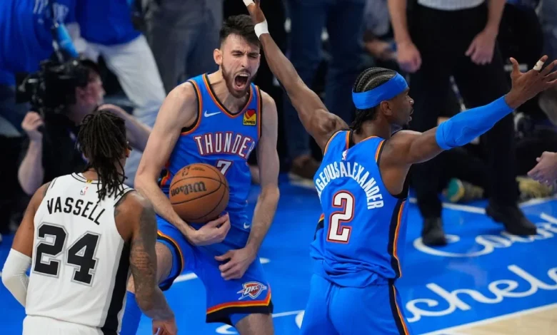 Gilgeous-Alexander scores 30 as Thunder even series in Game 2