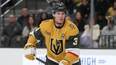 Golden Knights' McNabb ejected after hit injures Ducks' Poehling
