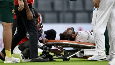 Hasan Ali stretchered off the field in Sylhet after picking up injury