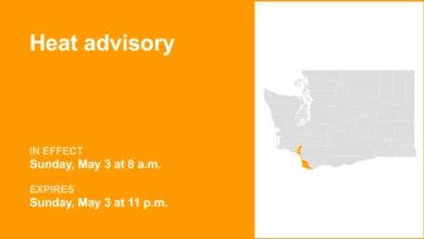 Heat advisory in place for Southwest Washington for Sunday