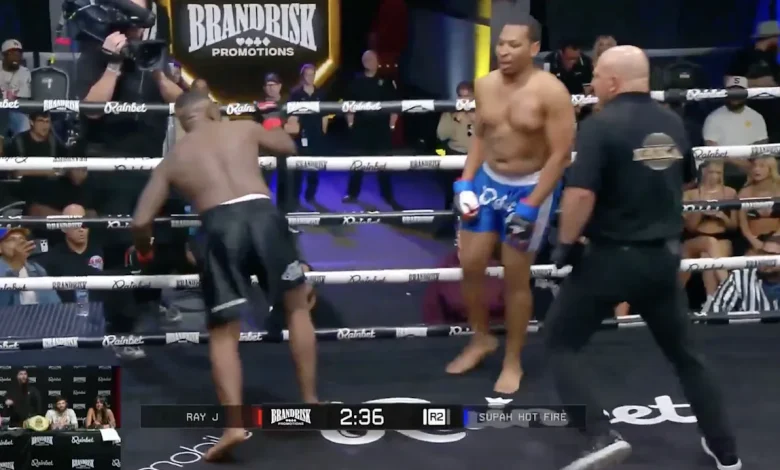 Highlights! Supah Hot Fire flatlines Ray J after punch-less first round | BrandRisk 14