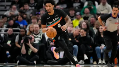 How did Dylan Harper get hurt in Game 2 of Spurs-Thunder?