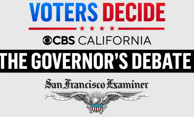 How to watch the governor's debate hosted by CBS News California, San Francisco Examiner