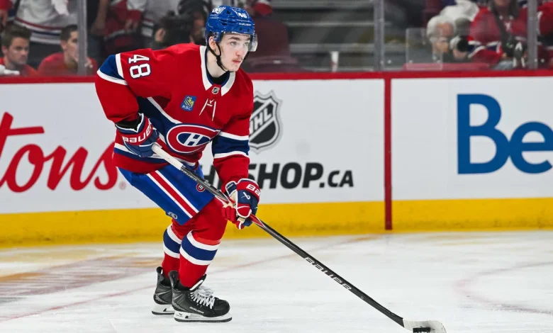 Hutson owns turnover that led to Game 3 OT loss for Canadiens