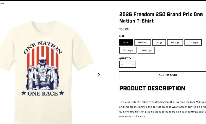 IndyCar Removes America 250 T-Shirt After Backlash, But The Remaining Ones Aren't Great