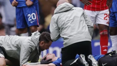Inquiétude pour le jeune de Chelsea Jessy Derry, sorti sur civière pour sa première apparition en Premier League face à Nottingham