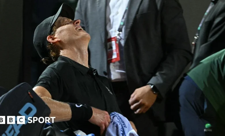 Italian Open: Jannik Sinner leading Daniil Medvedev before semi-final postponed because of rain