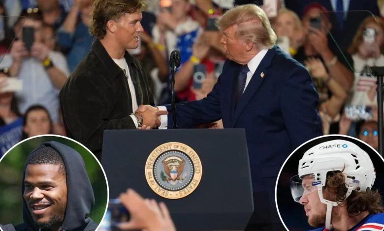 Jaxson Dart, Giants get reminder about politics mixing with sports