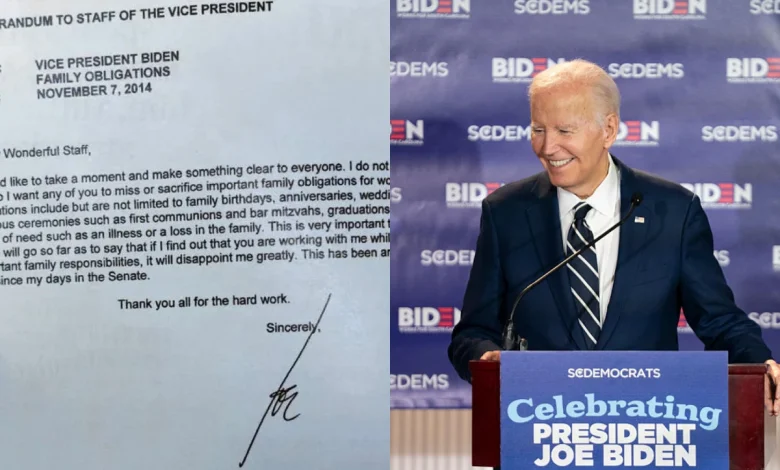 Joe Biden Memo Resurfaces After Trump Misses Son’s Wedding
