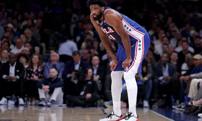 Joel Embiid to miss Game 2 of 76ers vs. Knicks series with ankle, hip injuries