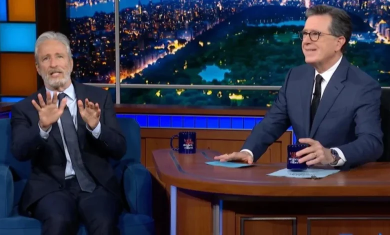 Jon Stewart and Stephen Colbert Bond Over Losing Late Shows to Paramount: ‘The Term Back Then Was S–t-Canned’ | Video