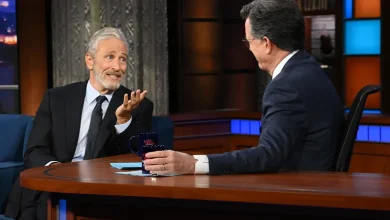 Jon Stewart skewers CBS in Stephen Colbert reunion on 'The Late Show'