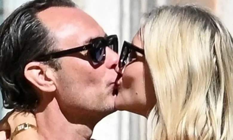 Jude Law Phillipa Coan Share Passionate PDA During Rome Outing