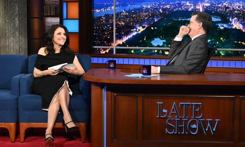 Julia Louis-Dreyfus Roasts Colbert as Veep's Selina Meyer