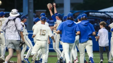 KU grinds out 5-3 win over Arkansas to stay unbeaten in regional