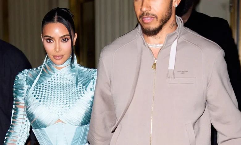 Kim Kardashian, Lewis Hamilton Hold Hands on Date Night
