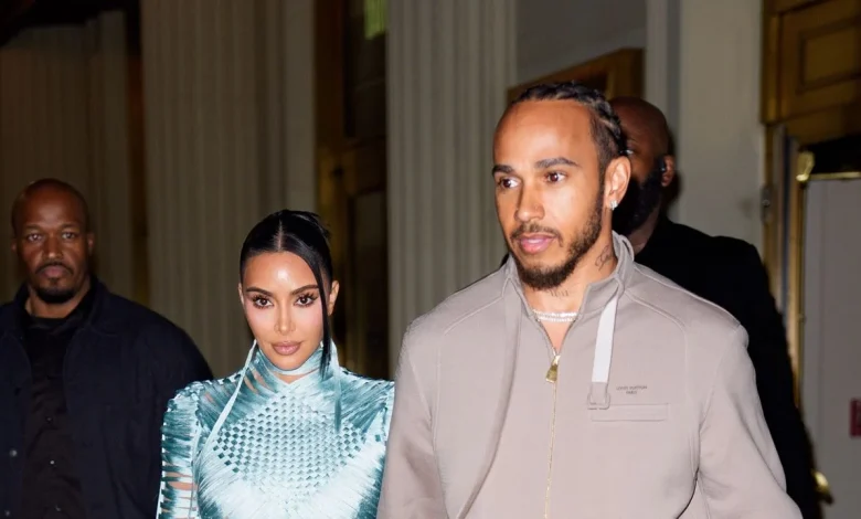 Kim Kardashian and Lewis Hamilton Have Differing Takes on Casual Date Night Dressing