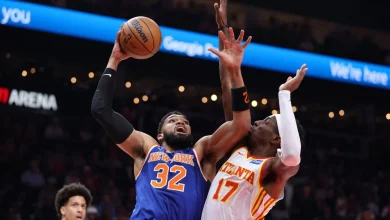 Knicks’ 47-point halftime lead vs. Hawks sets record for largest in NBA playoff history