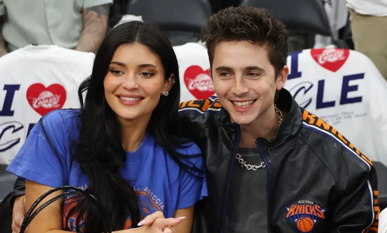 Kylie Jenner & Timothee Chalamet Take a Trip to Cleveland to Cheer On Knicks at Playoff Game - Just Jared - Celebrity News and Gossip