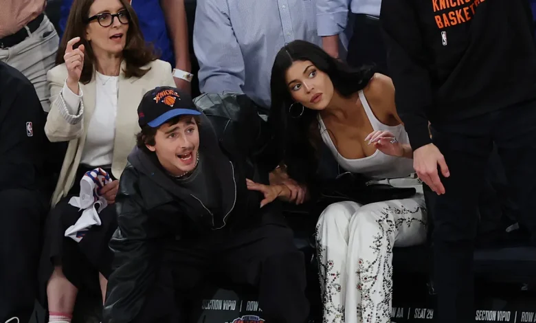 Kylie Jenner and Timothée Chalamet Run It Back With Their Courtside Style