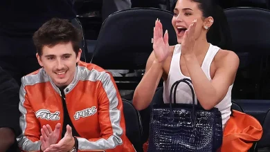 Kylie Jenner and Timothée Chalamet Wear Matching Knicks Colors for Courtside Date