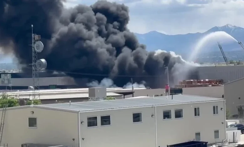 LIVE: Large fire seen burning in Salt Lake City commercial area