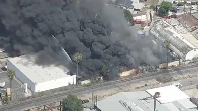 LIVE: Massive industrial fire breaks out in South Gate