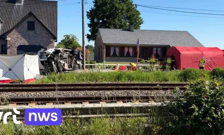 LIVE "Meerdere doden" bij aanrijding tussen trein en busje in Buggenhout, in busje zaten 7 schoolkinderen en 2 volwassenen