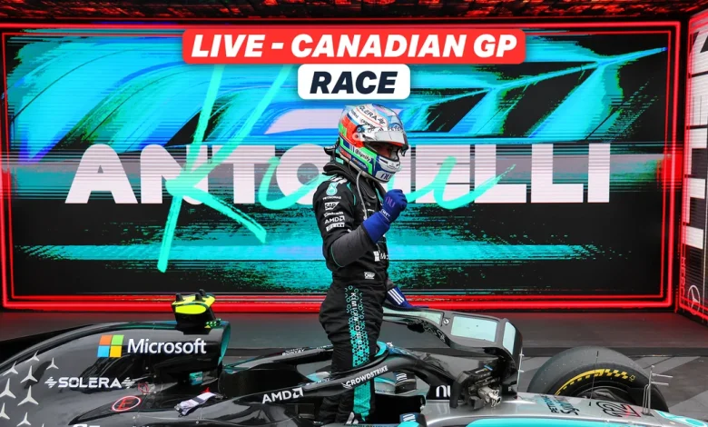 LIVE: Reaction as Kimi Antonelli wins relentless Canadian GP after painful George Russell retirement