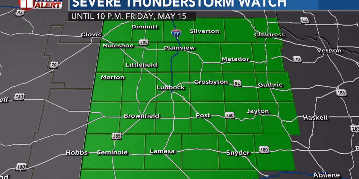 LIVESTREAM: Severe thunderstorm watch for Lubbock and South Plains