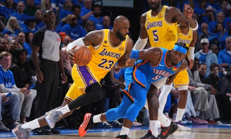 Lakers vs. Thunder Final Score: LA struggles offensively in Game 1 loss