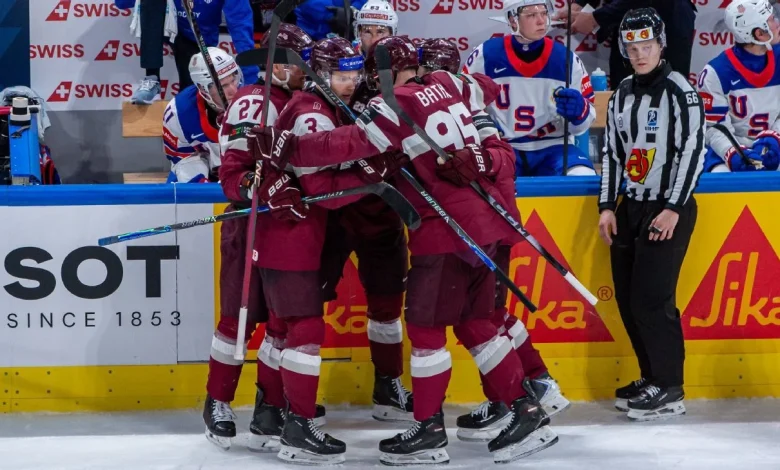 Latvia hands U.S. its third loss at ice hockey worlds