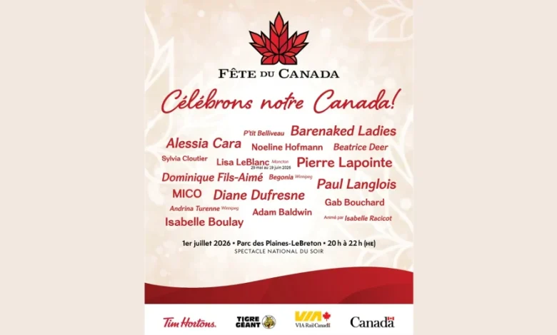 Le cœur à la fête — dévoilement de la programmation de la fête du Canada 2026!