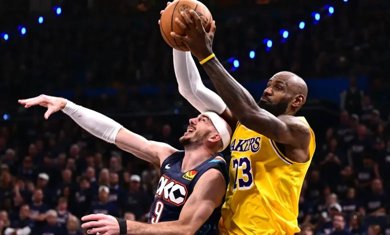 LeBron caught on hot mic yelling NSFW words to ex-Lakers teammate