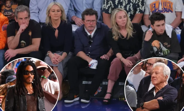 Lenny Kravitz, Dustin Hoffman headline A-list stars taking in Knicks-Cavaliers Game 1 at MSG
