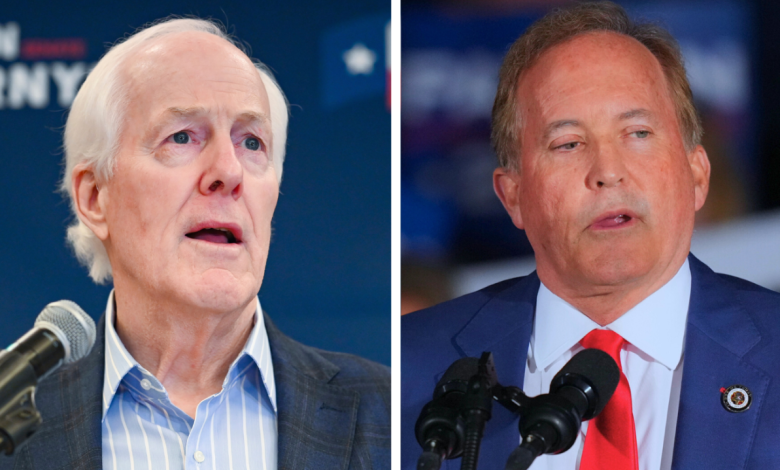 Live results: Ken Paxton, John Cornyn show down in Texas GOP Senate runoff
