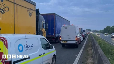 M5 closed by fuel spill after tanker crash