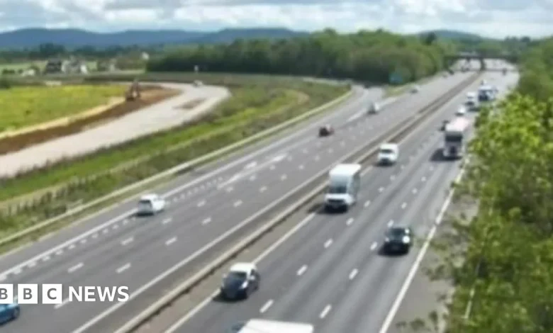 M5 traffic: Motorway reopens after motorcyclist injured in crash