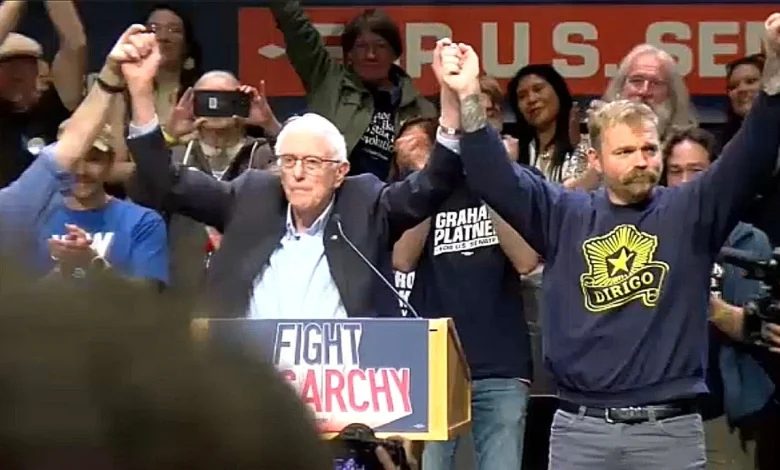 Maine Senate candidate Graham Platner embraces democratic socialism at Bernie Sanders rally in Portland