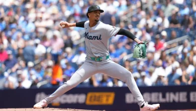 Marlins starter Eury Perez leaves game against Blue Jays with strange injury