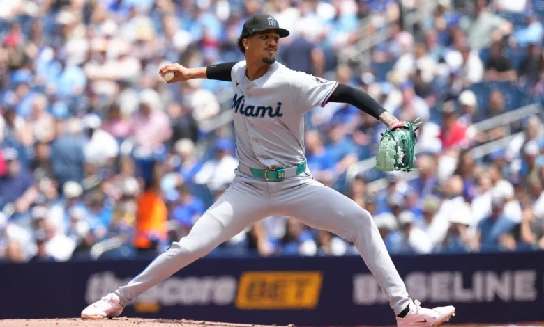 Marlins starter Eury Perez leaves game against Blue Jays with strange injury