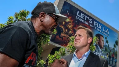 Mayoral candidate Spencer Pratt attends a campaign event in South L.A.