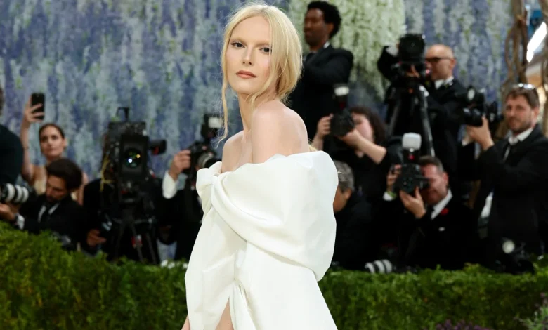Met Gala 2026: Alex Consani Steps Out in Sheer Gucci Gown With Feathers
