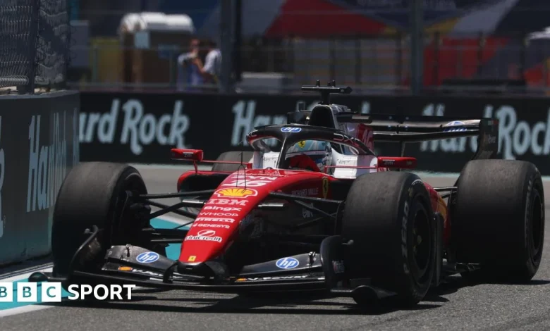 Miami Grand Prix: Charles Leclerc heads Max Verstappen in only practice session