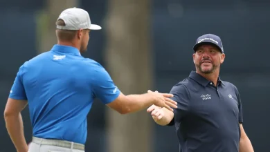 Michael Block, Bryson DeChambeau Play a Practice Round at Aronimink